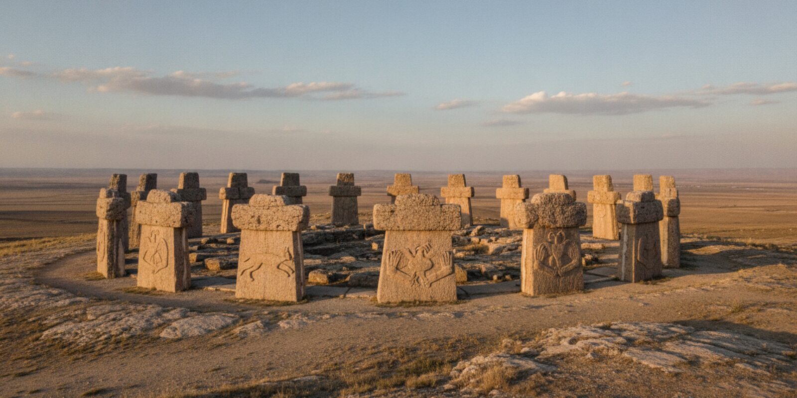 Göbekli Tepe — carved stone pillars in a ring